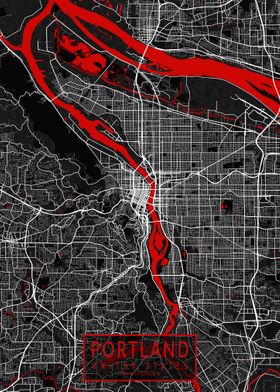 Portland City Map Oriental