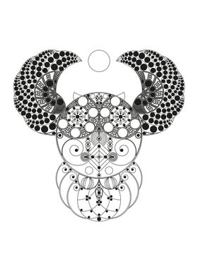 Barmetal Autoteppich Owl Mandala - Sissicore