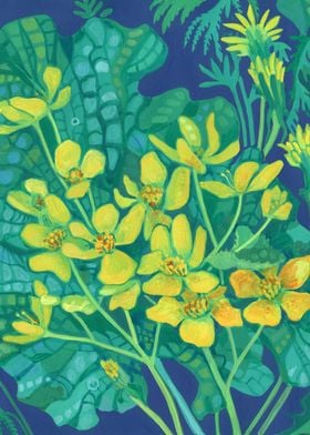 Marsh Marigold Floral Art