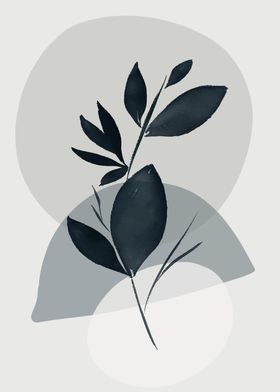 Gray shade botanical leaf