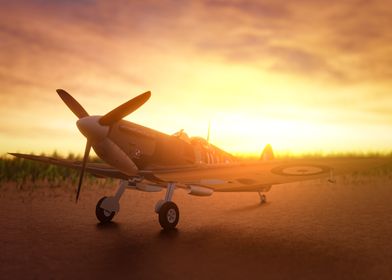 Spitfire at Sunset