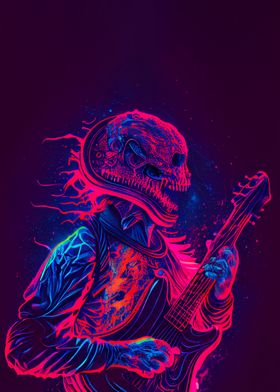 Neon Guitarist