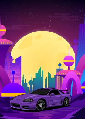 Synthwave Racing Car 