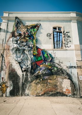 Street Art Bordalo Fox