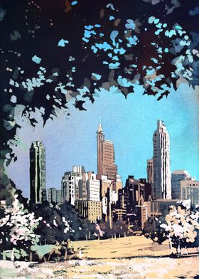 Raleigh Skyline Artwork