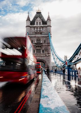 Tower Bridge in London with Double Decker Bus iPhone Case