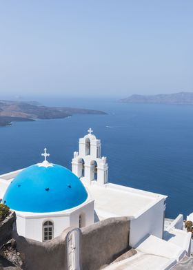 Santorini Blue Dome Church