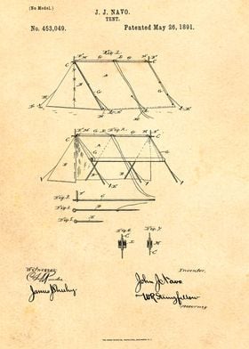 Retro Camping Tent Patent