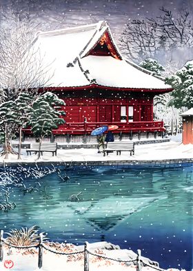 Snow at Benten Shrine