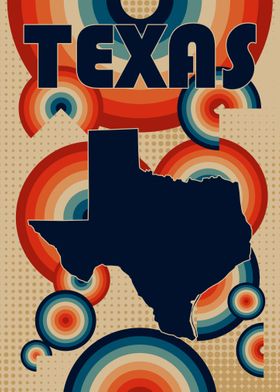 Texas retro landscape