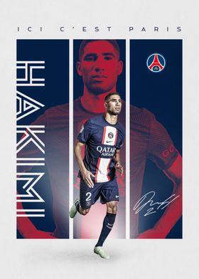 2022/23 Nike Achraf Hakimi PSG Home Jersey - SoccerPro