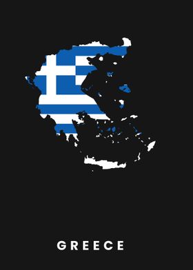 Greece map flag