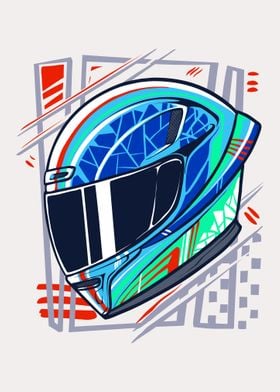 The racing helmet