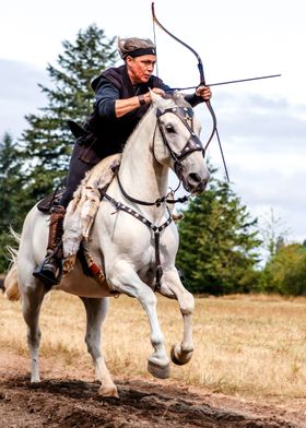 Asian Warrior on horseback