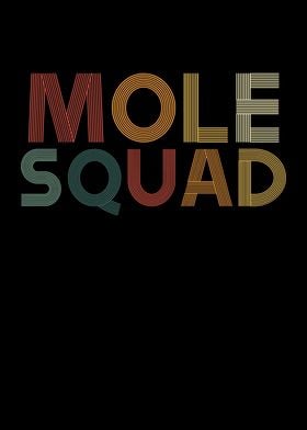 Colorful mole squad