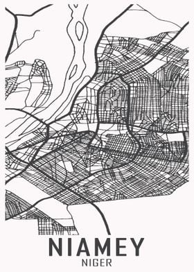 Niamey Niger City Map