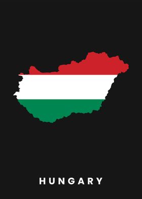 Hungary map flag