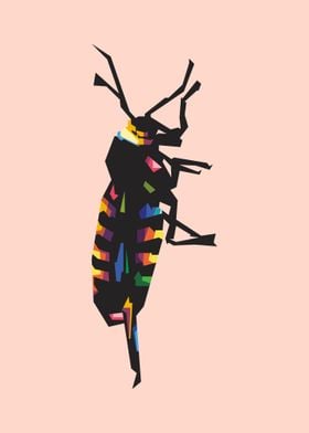 Insect Wpap popart vector