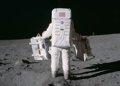 Astronaut on the moon