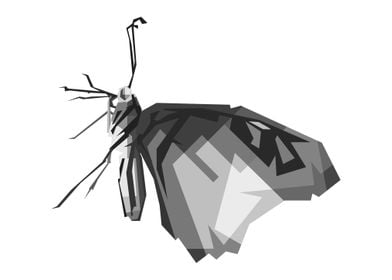 Grayscale butterfly Popart