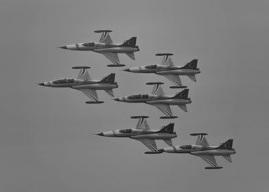 Jet Fighters in formation