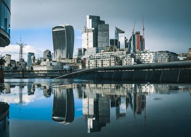 London building reflection