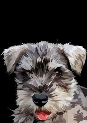 Schnauzer dog in vector