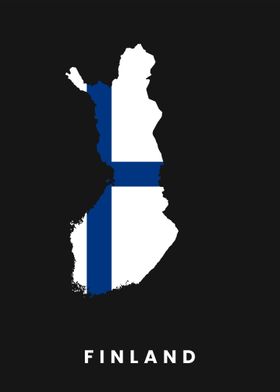 Finland map flag