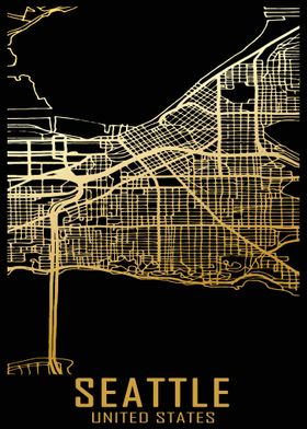 Seattle USA City Map