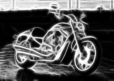 Neon Harley Davidson glow