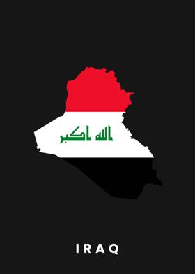 Iraq map flag
