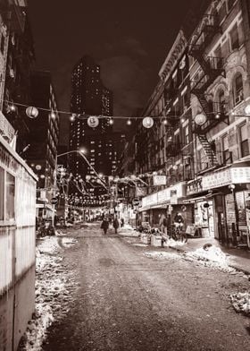 Chinatown New York Sepia