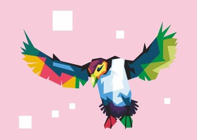 Bird Flying WPAP Popart