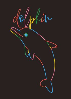 Multi Colored Dolphin