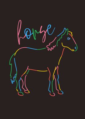 Multi Colored Horse