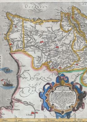 Map of Portugal Coast