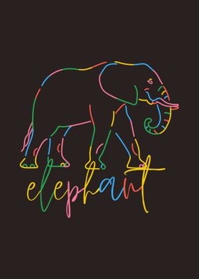 Multi Colored Elephant