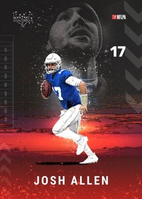 Josh Allen Jacksonville Poster Canvas Football Print Sports 