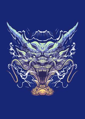 The blue dragon head