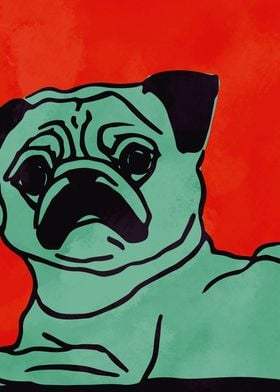 Pop Art Pug Poster