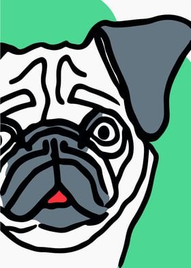 Pug Dog Poster