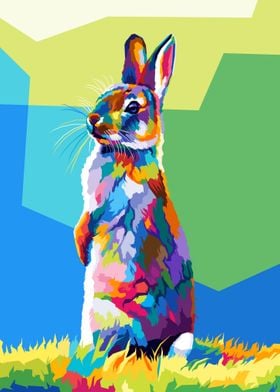 Animals Rabbit Pop art