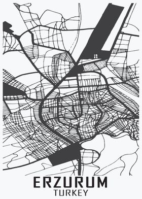 Erzurum Turkey City Map