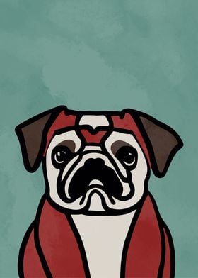 Puppy Pug Poster