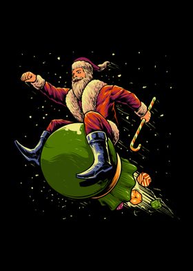 The flying santa claus