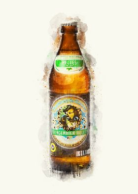 Vintage Watercolor Beer