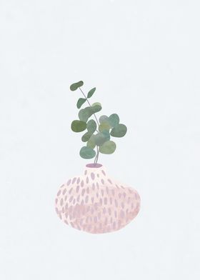 Scandi Japandi Pink Plant