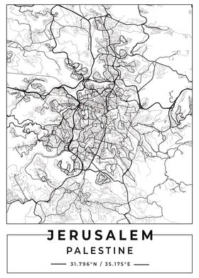 Jerusalem Palestine Map