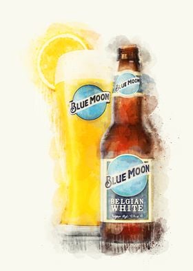 Vintage Watercolor Beer