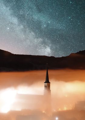 Swiss Church in Fog